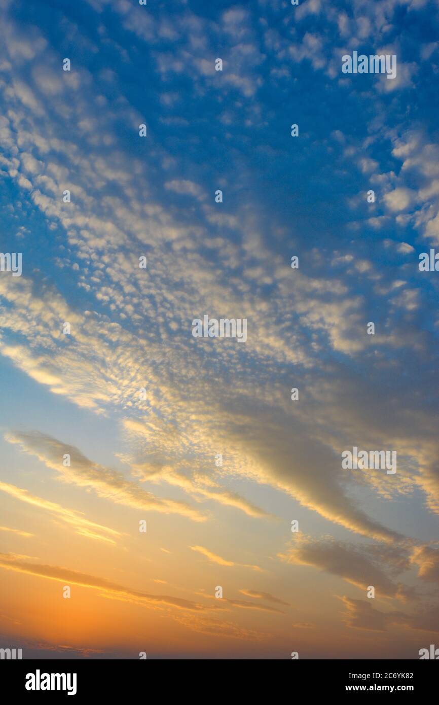 Beautiful sky with cloud before sunset Stock Photo