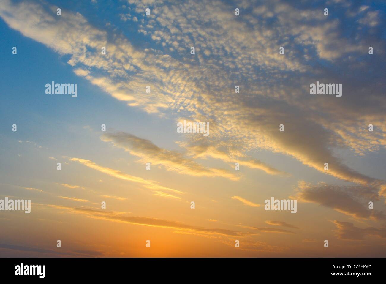 Beautiful sky with cloud before sunset Stock Photo