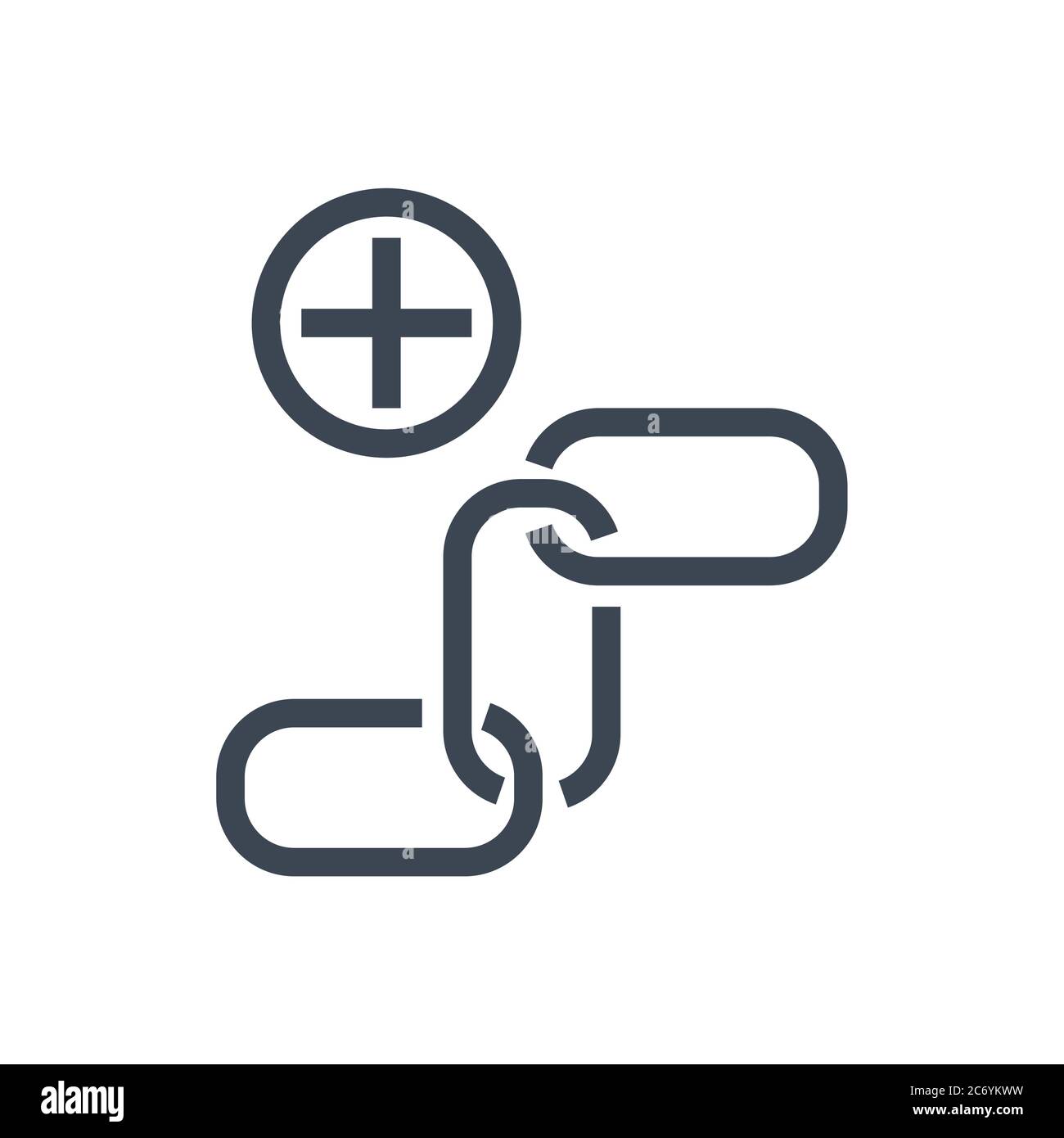 Link Building Vector Glyph Icon Stock Vector