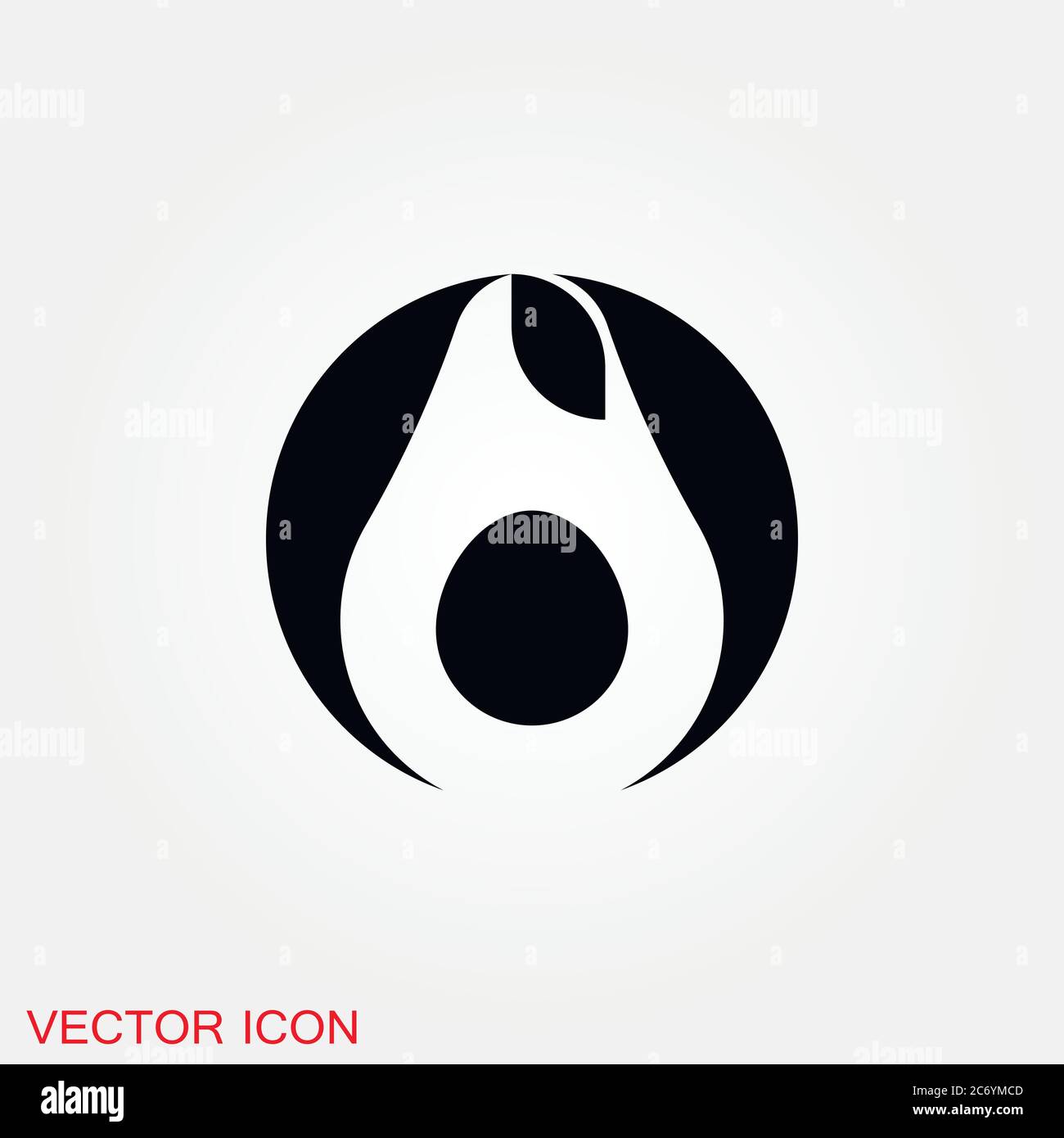 Avocado icon for web and mobile, modern minimalistic flat design. Stock Vector