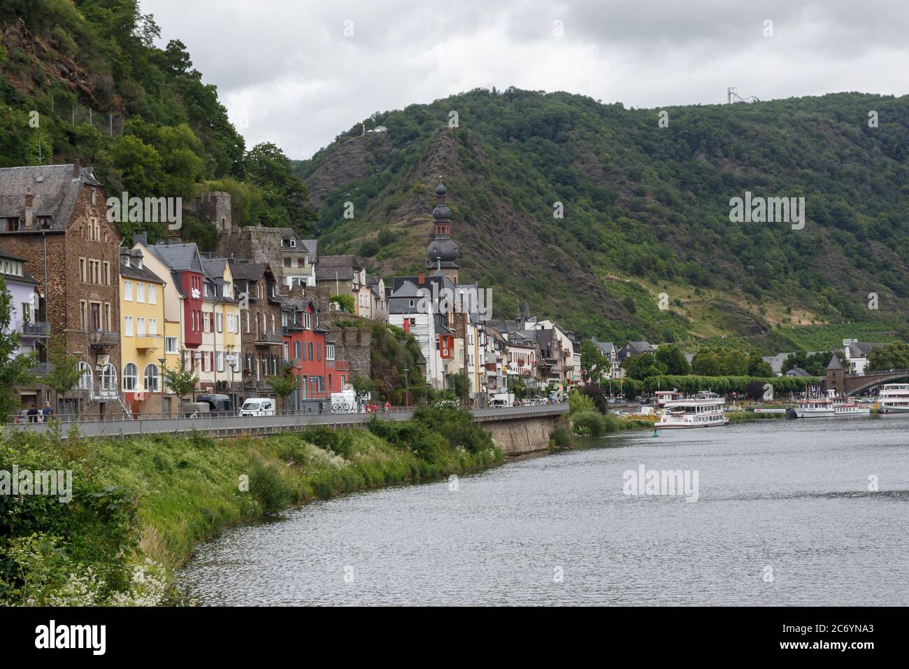 Blick auf Cochem an der Mosel, Rheinland-Pfalz, Deutschland Stock Photo