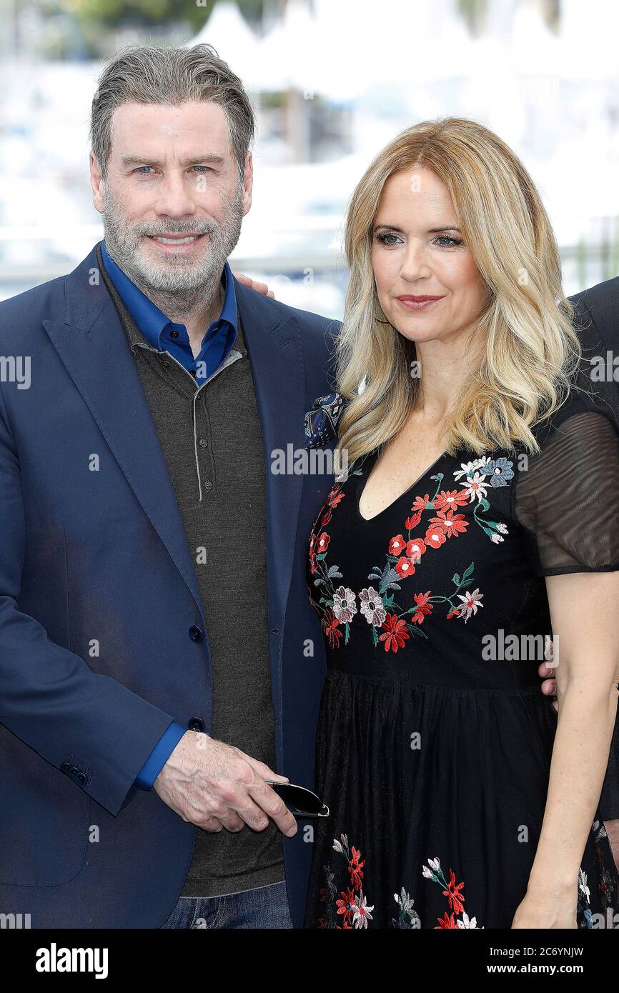 John Travolta and Kelly Preston at the 'Rendezvous With John Travolta - Gotti' photocall during the 71st Cannes Film Festival at the Palais des Festivals on May ZZZ, 2018 in Cannes, France. Credit: John Rasimus/Media Punch Stock Photo