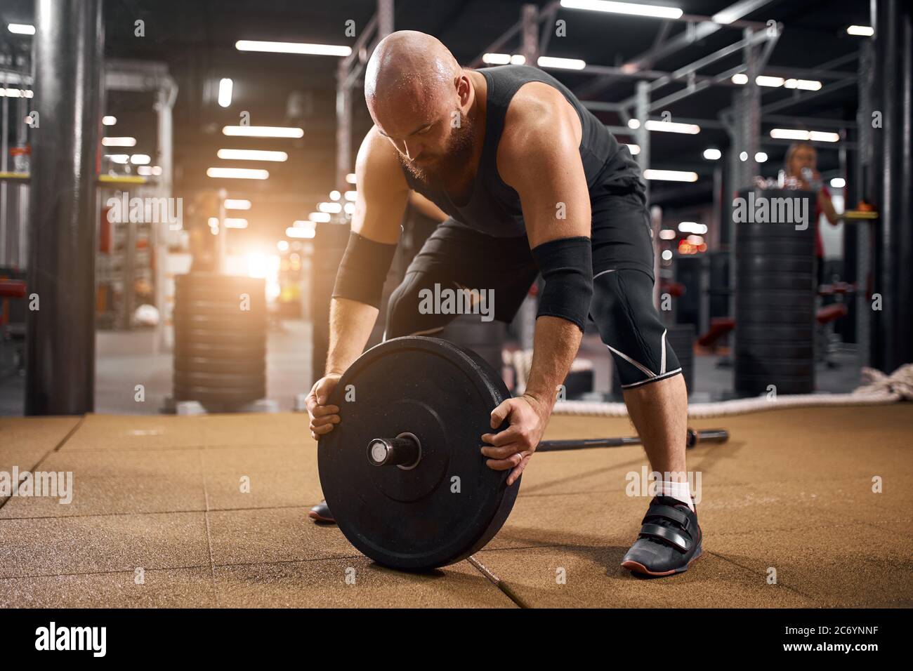 Man Lifting down