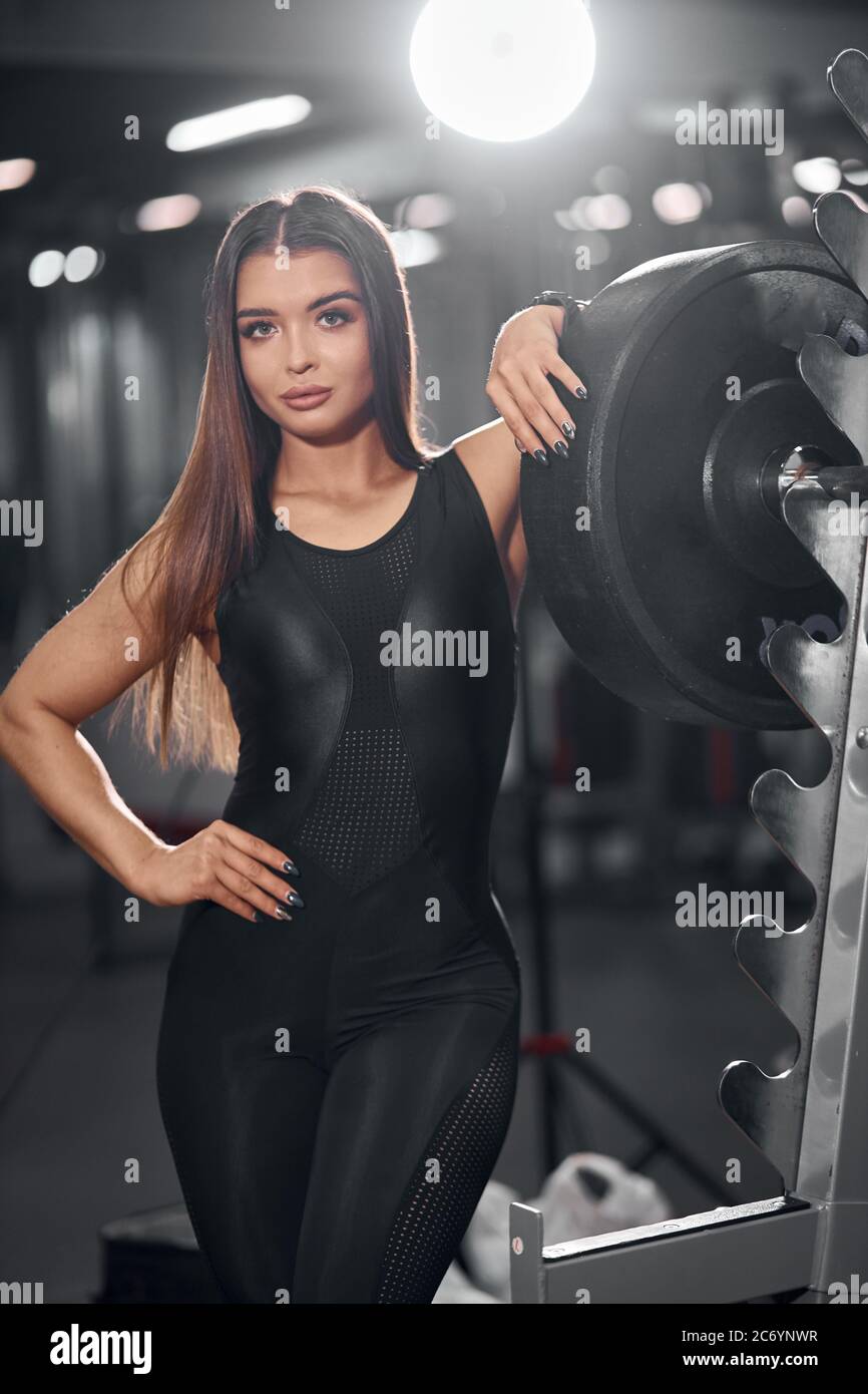 Beautiful Strong Attractive Fit Women In the Gym Stock Photo