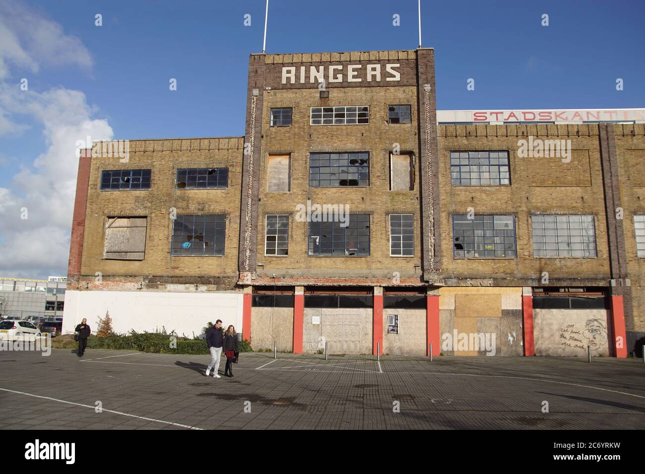old, dilapidated, no longer used factory in the Dutch city of Alkmaar