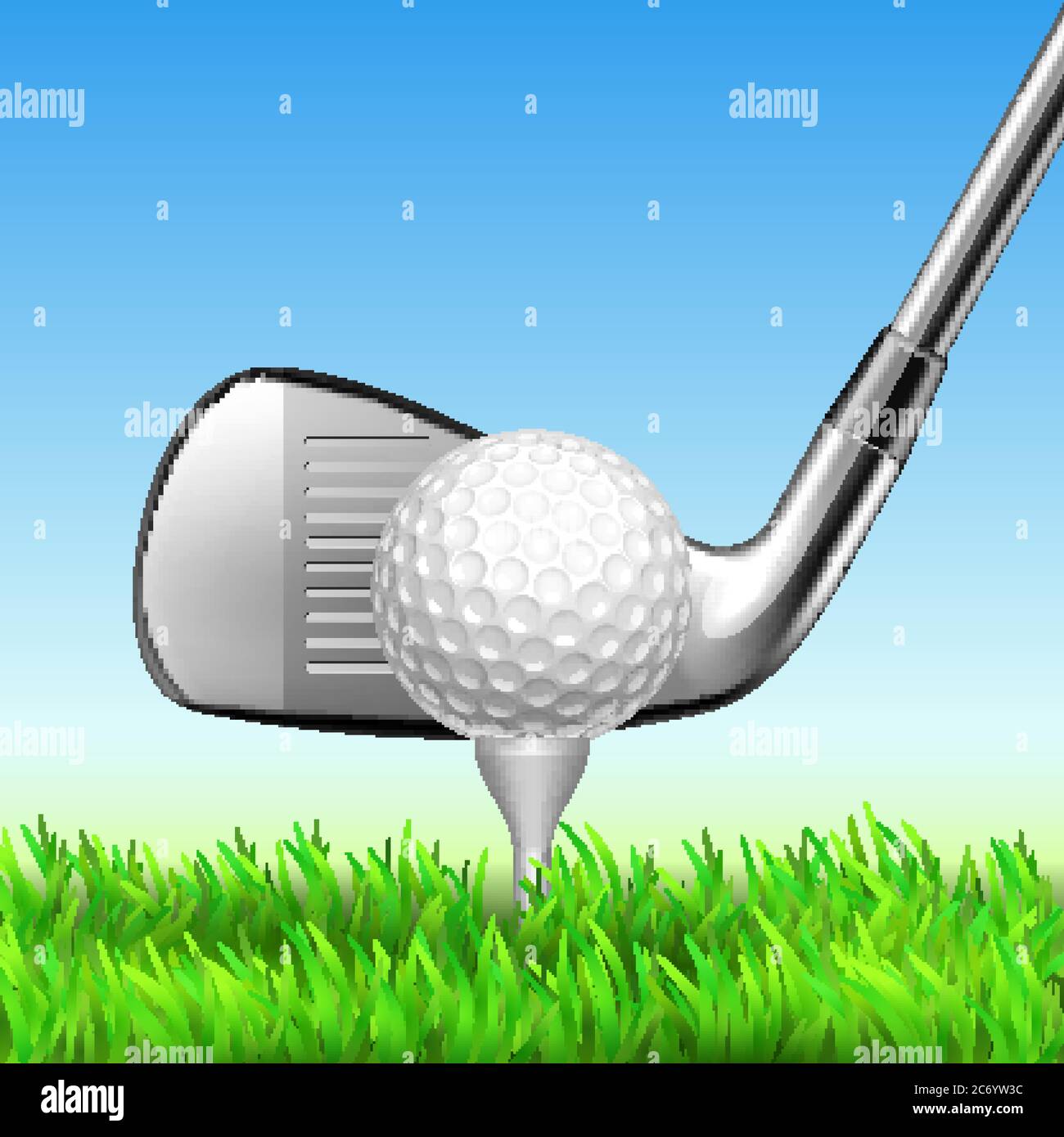 Tee golf tool abstract design template Royalty Free Vector