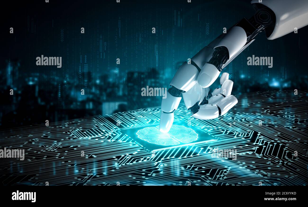 https://c8.alamy.com/comp/2C6YYKD/future-artificial-intelligence-robot-and-cyborg-2C6YYKD.jpg
