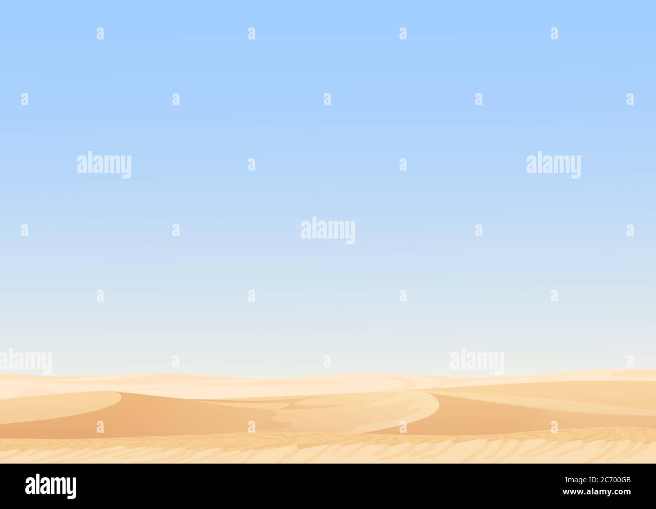 Empty Sky Desert Dunes Vector Egyptian Landscape Background Sand In Nature Illustration Stock Vector Image Art Alamy