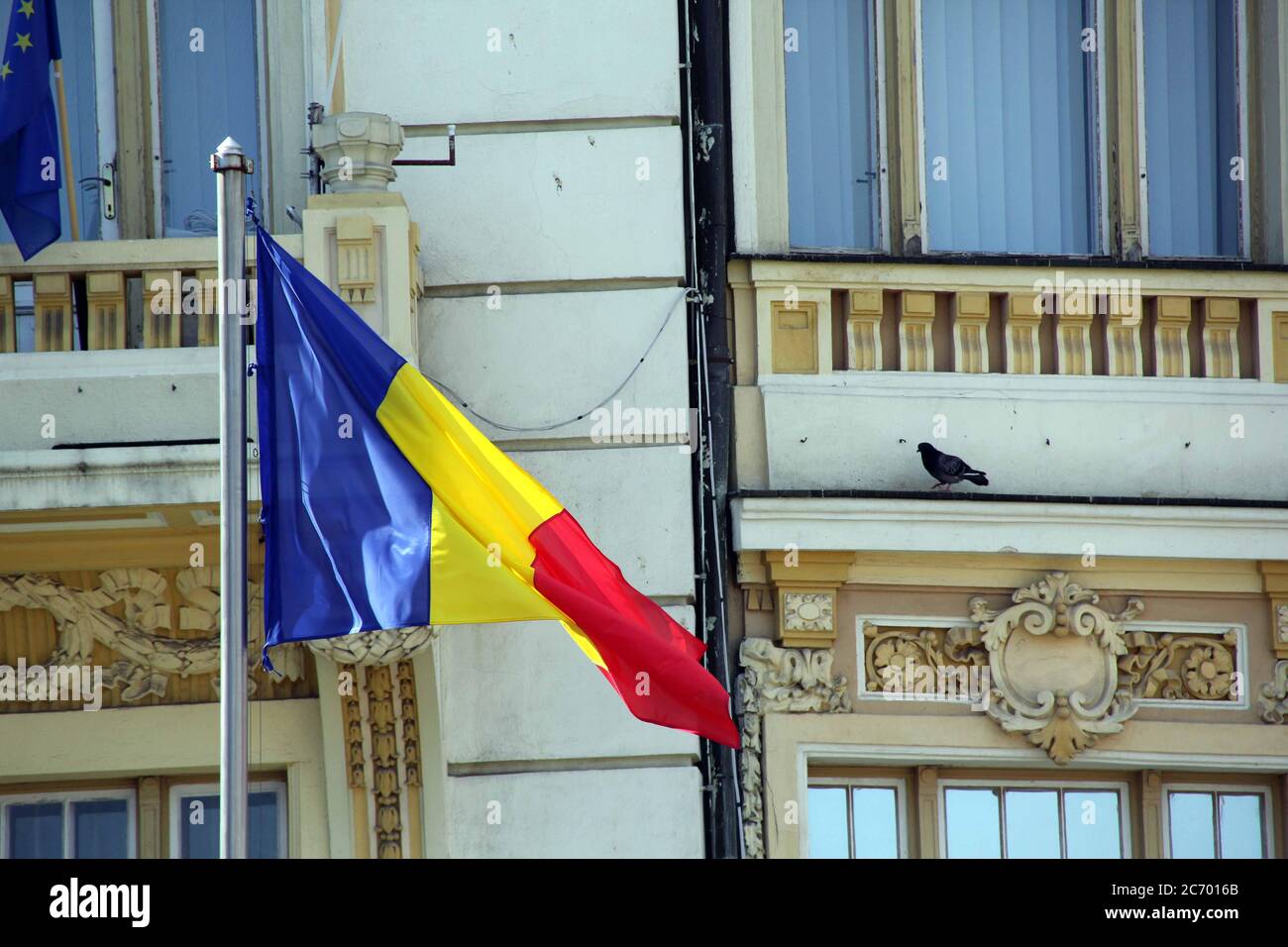 Sibiu Romania Flag Stock Photo