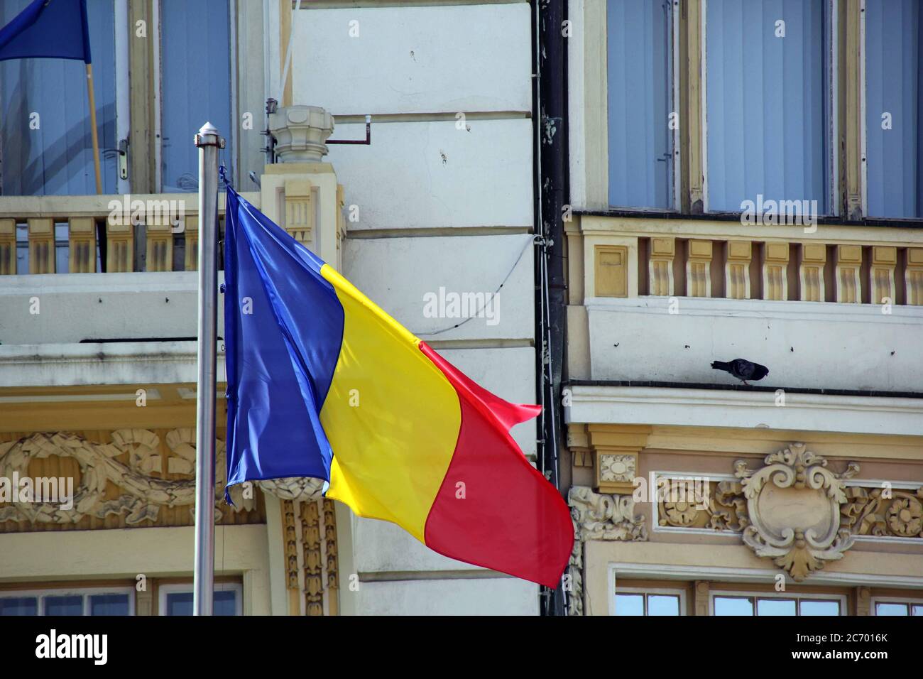 Flag Sibiu Romania Stock Photo