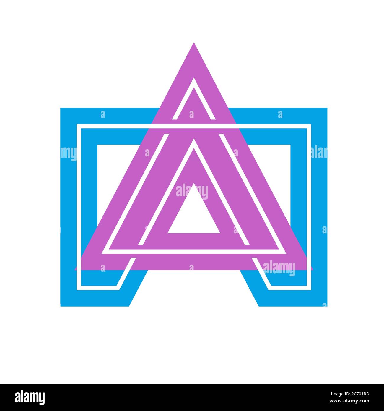 Letter A creative clean logotype element graphic design. Triangle stylish unique modern company brand template. Emblem idea editable illustration. Stock Vector