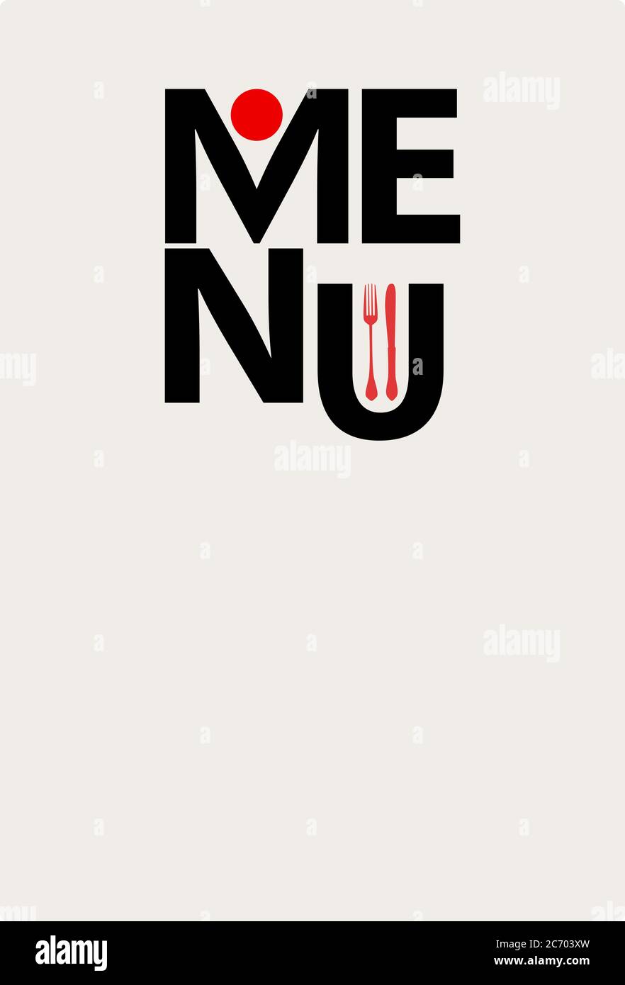 menu design template, free copy space Stock Vector Image & Art - Alamy