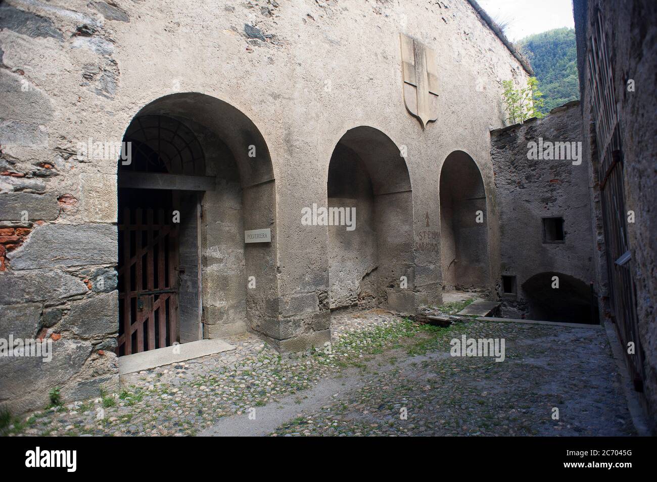 Europe, Italy, Piedmont, Valle Susa, Forte di Exilles, nears Susa, Stock Photo