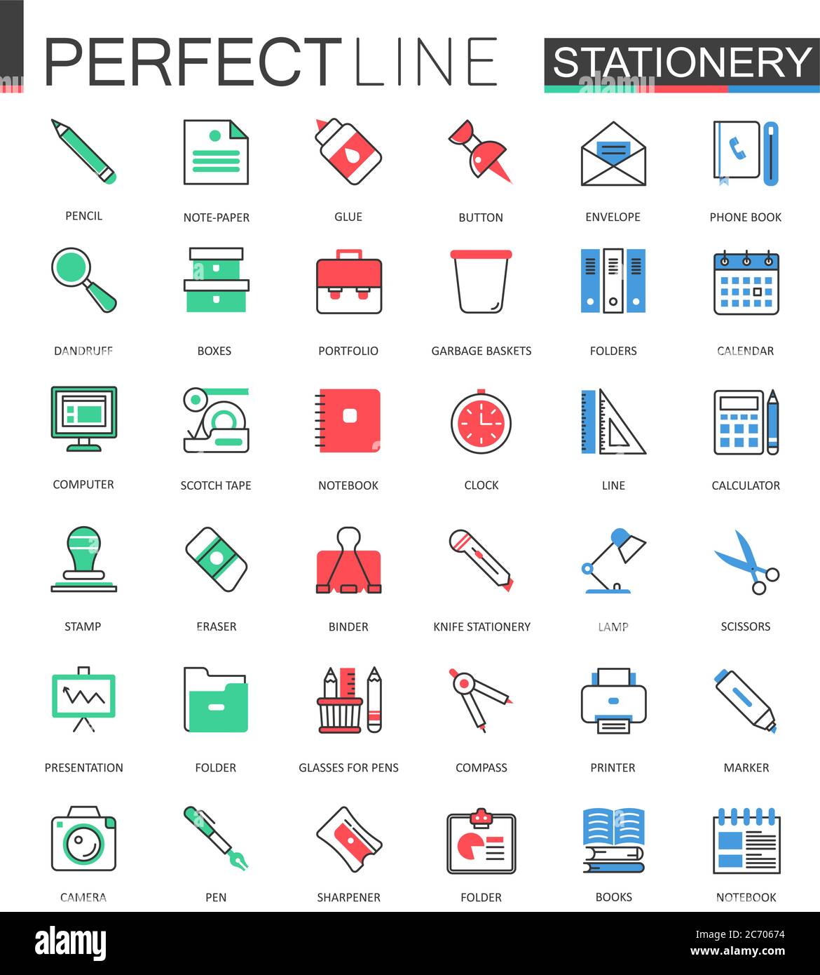 Line design vector icons Stock Vector Images - Alamy