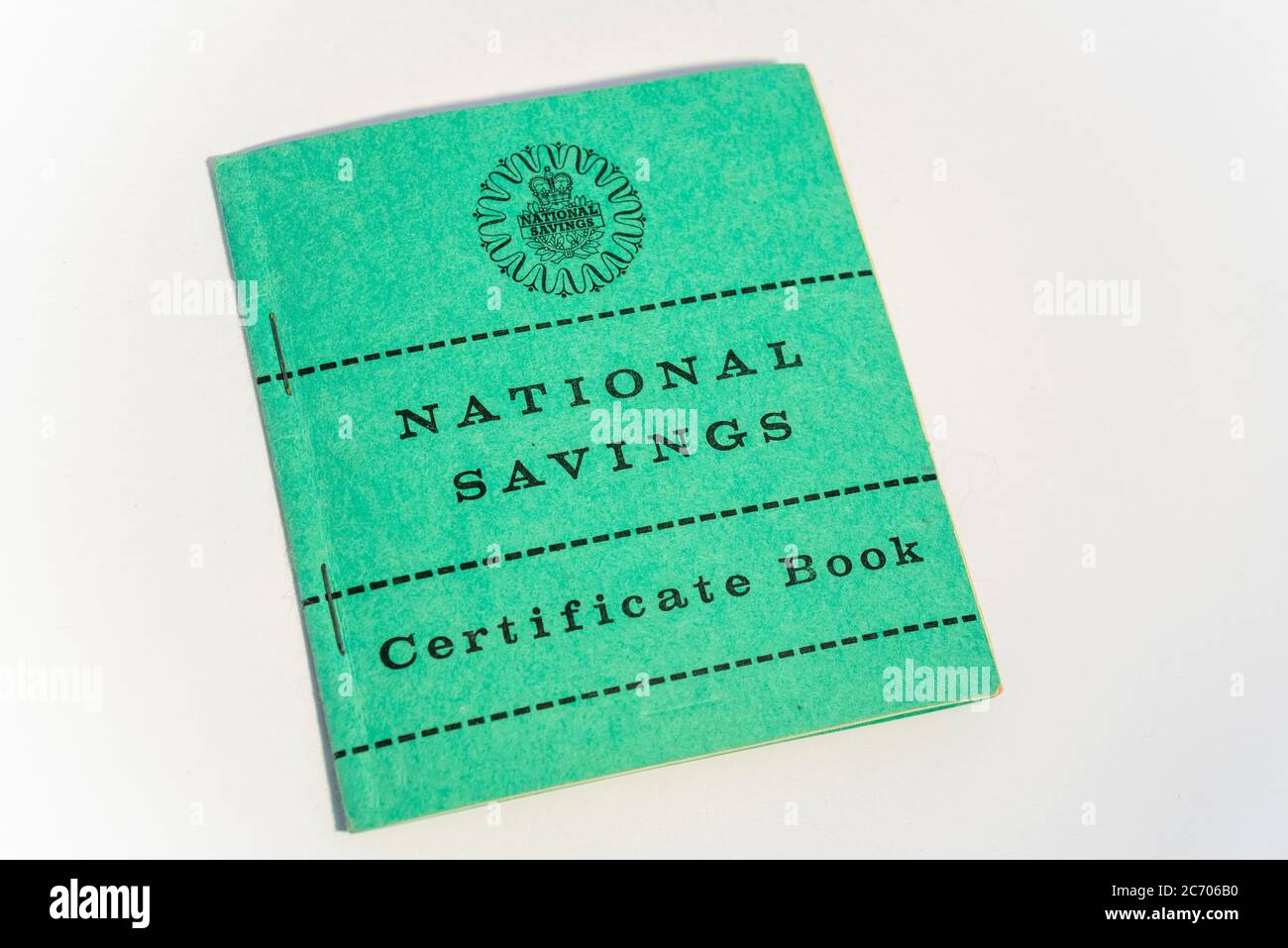 National Savings Certificate Book. 1960s era savings scheme. Now National Savings and Investments (NS&I), state owned personal investment bank Stock Photo