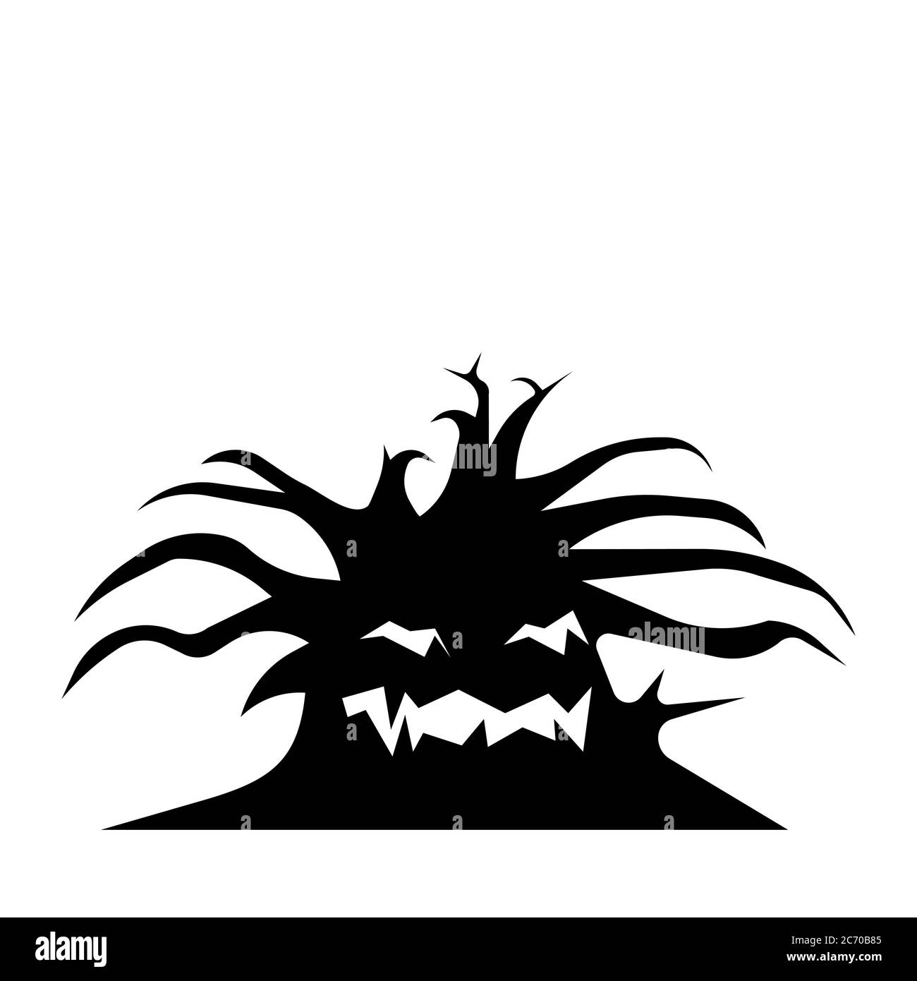 Spooky Trees Illustration Black and White Stock Photos & Images - Alamy