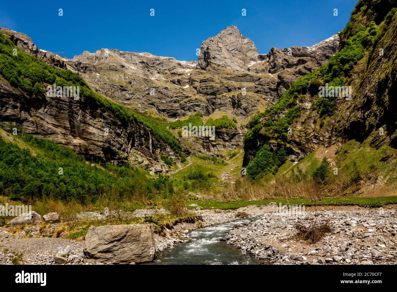 Giffre river at Sixt Fer a Cheval. French Alps. Haute-Savoie department. Auvergne-Rhone-Alpes. France Stock Photo