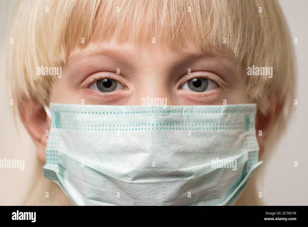 Close up blond boy wearing hi-res stock photography and images - Alamy