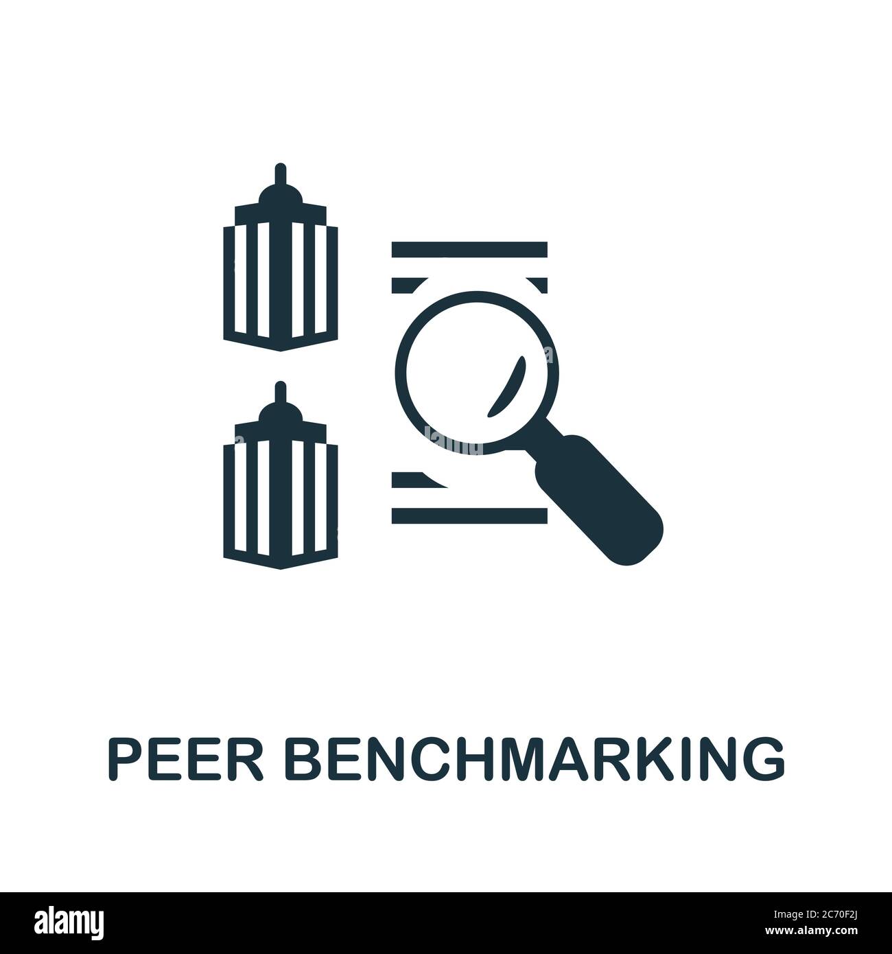 Peer Benchmarking icon. Simple element from business management
