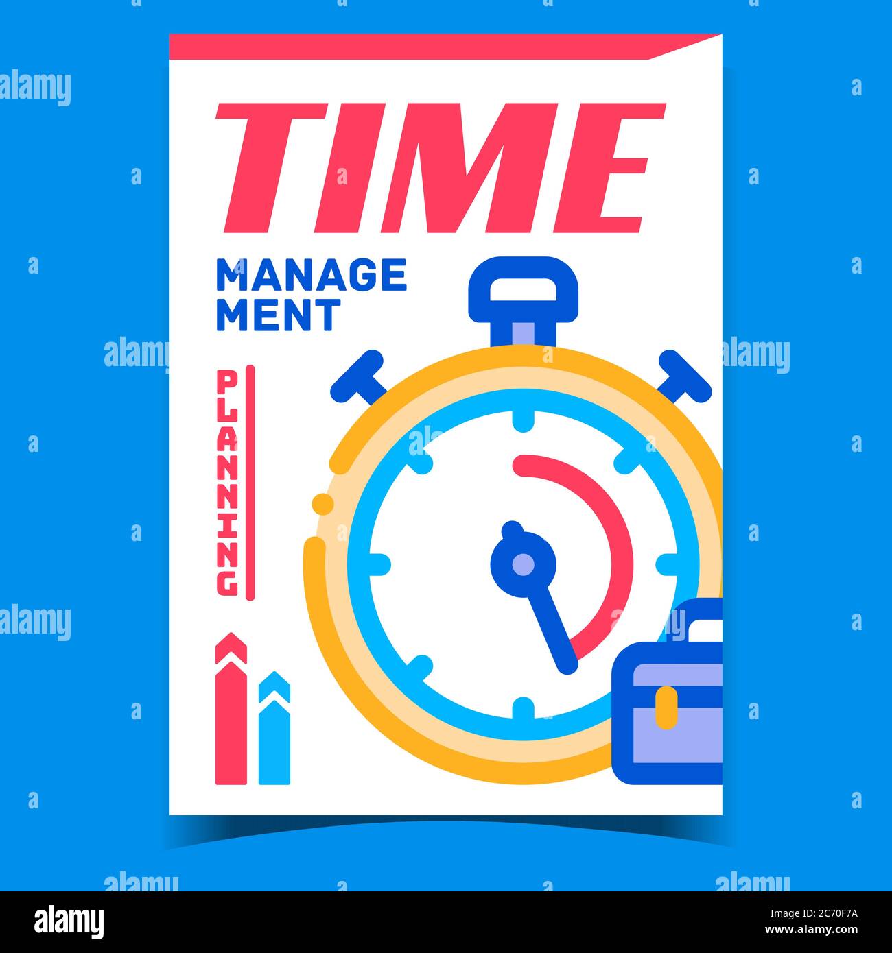 Time Management Creative Promotional Poster Vector Stock Vector Image