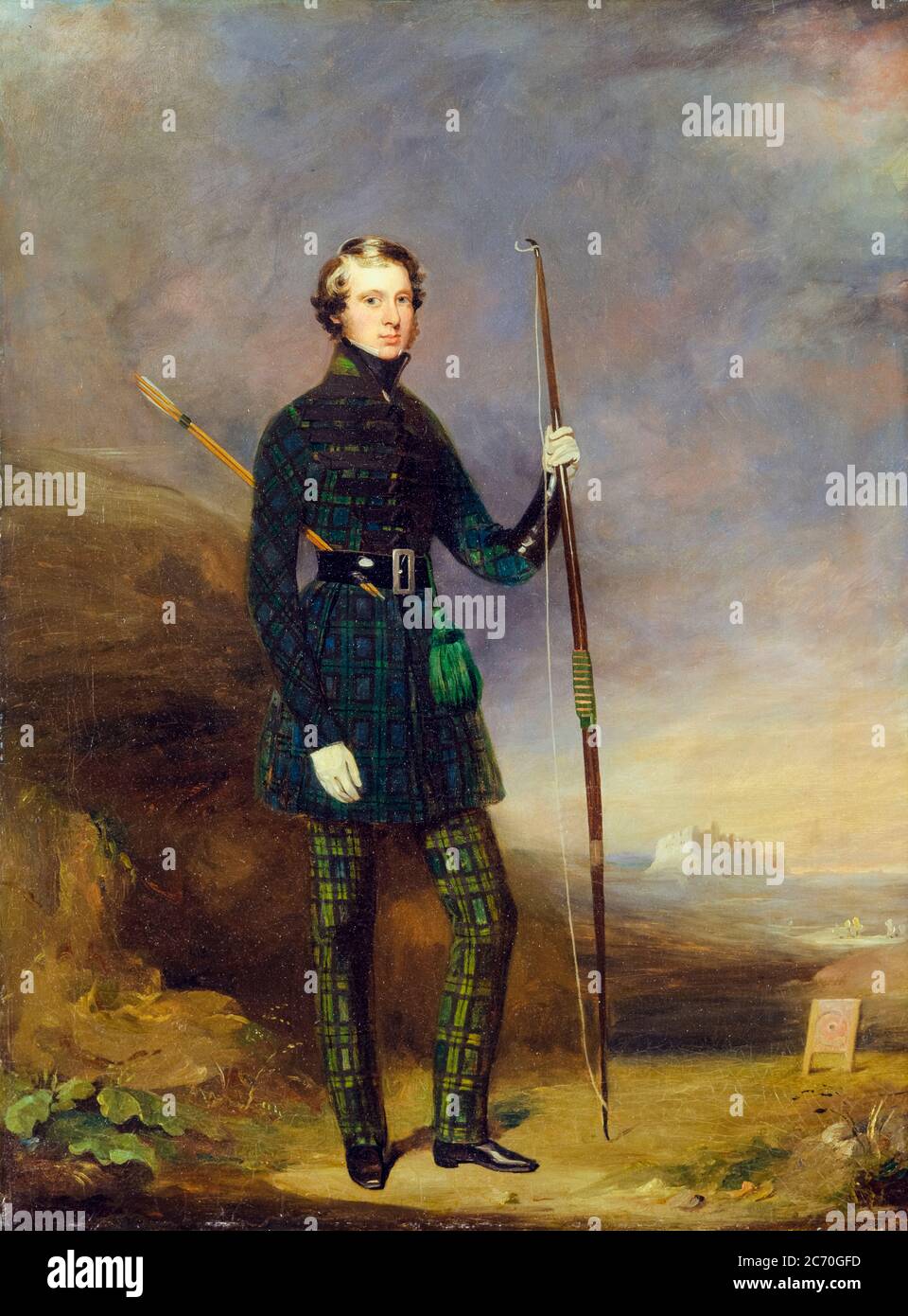Dr John Logan Campbell (1817-1912), Scottish surgeon, Mayor of Auckland City, New Zealand, portrait painting by Mungo Burton, 1838 Stock Photo