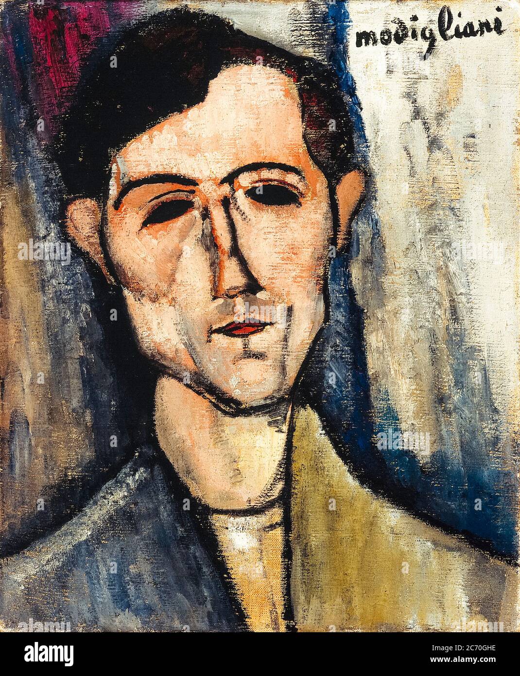 Amedeo Modigliani, A Man, portrait painting, 1916 Stock Photo
