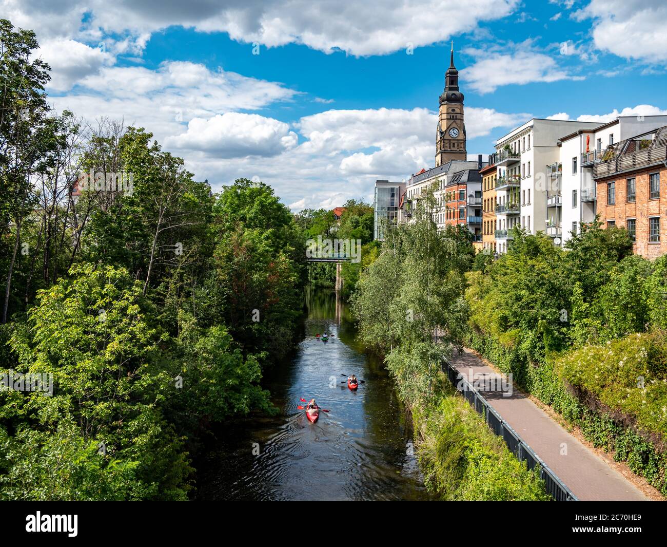 Karl Heine Canal in the Plagwitz district in Leipzig Stock Photo - Alamy