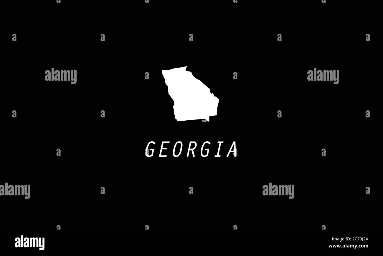 Georgia map outline U.S. state vector illustration Stock Vector Image