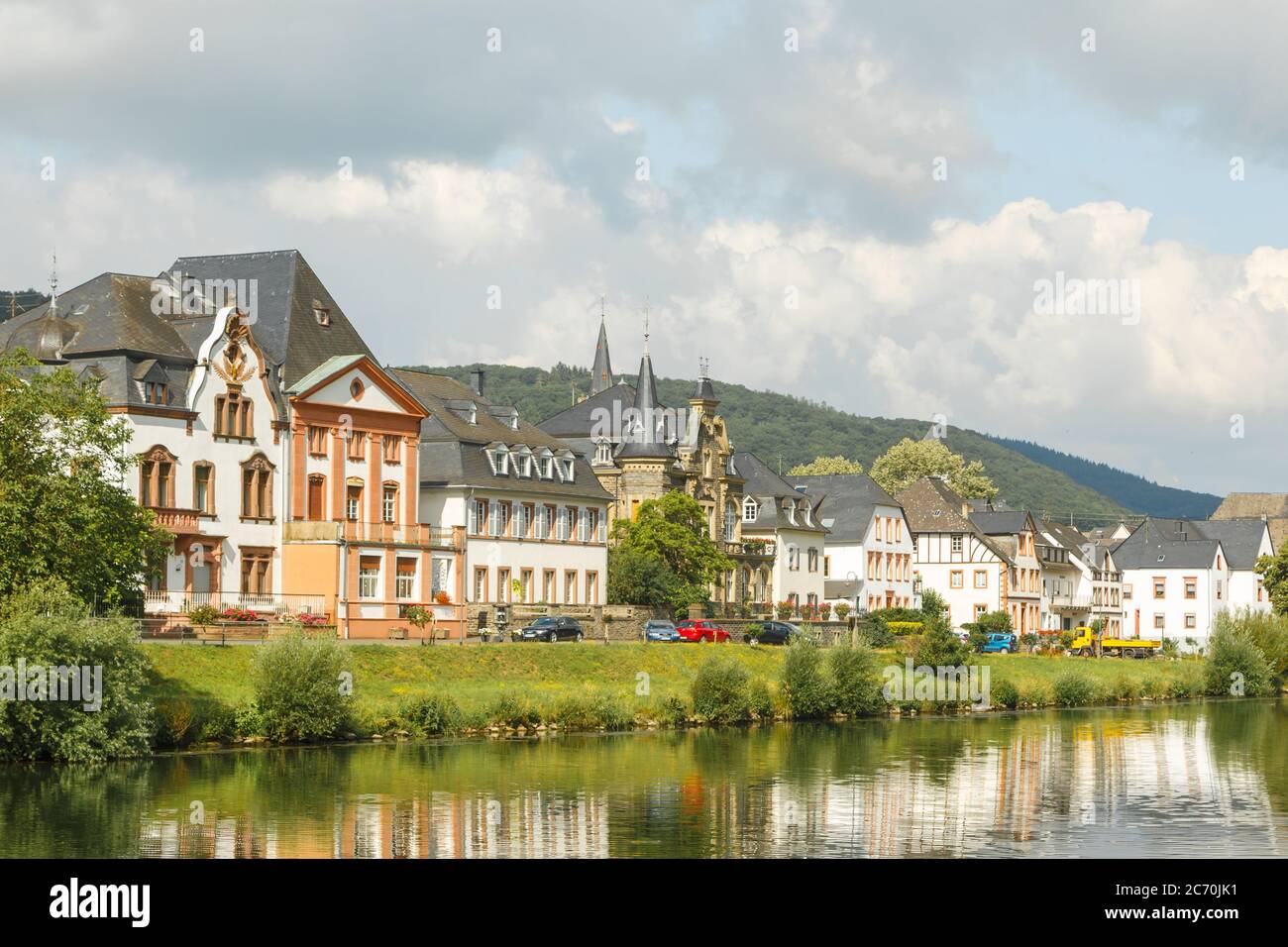 Panorama von Wehlen bei Bernkastel-Kues, Rheinland-Pfalz, Deutschland Stock Photo