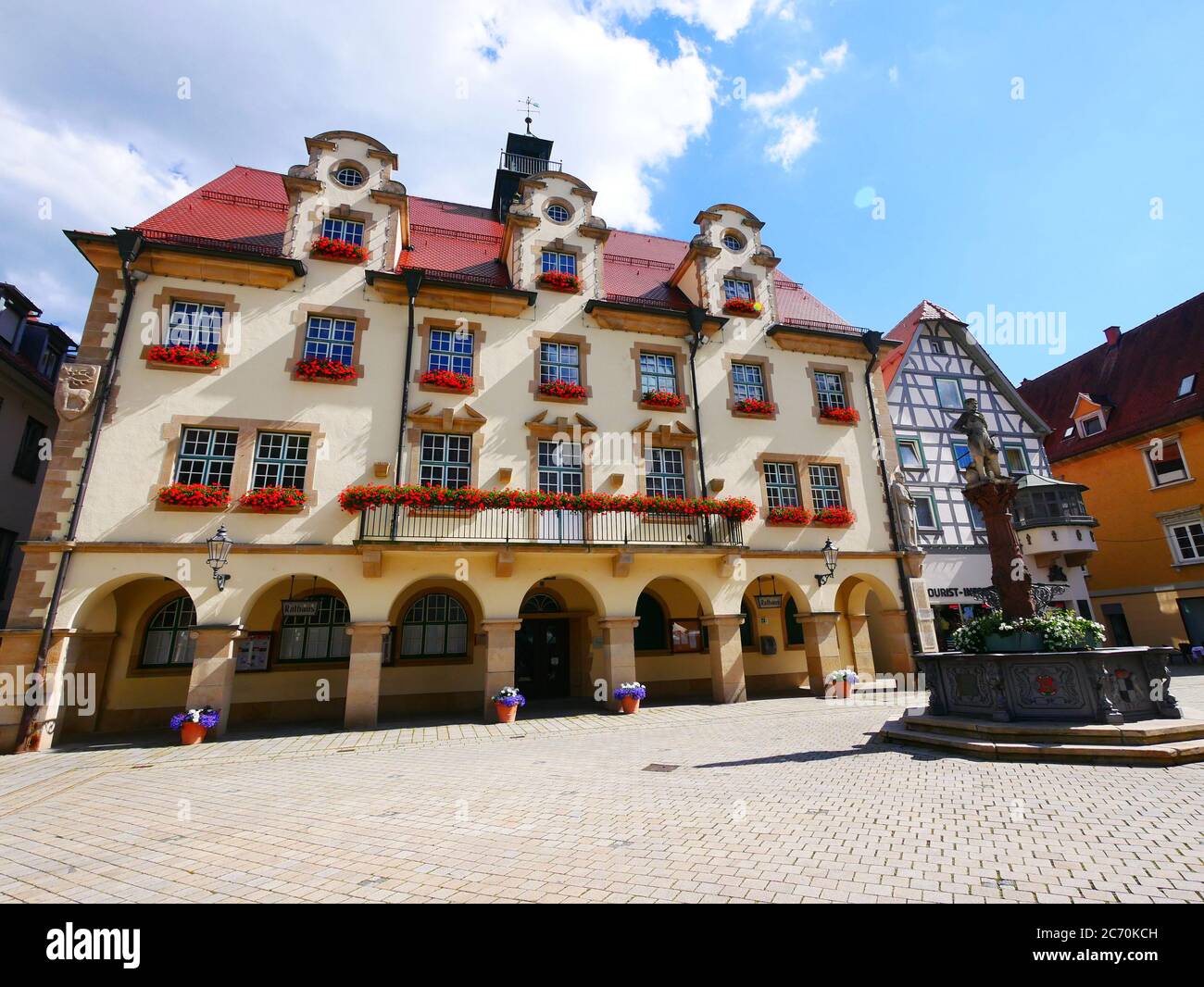 Sigmaringen, Germany: View on the town hall Stock Photo
