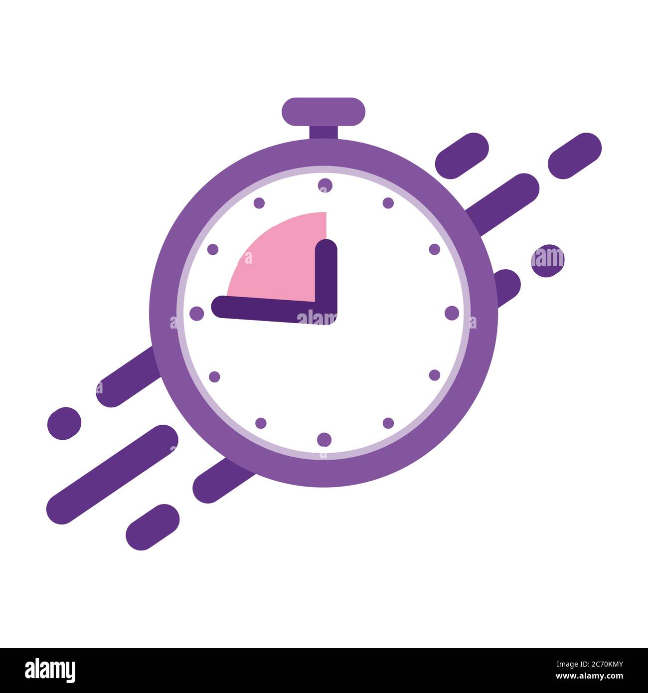 Stopwatch with speed lines. concept quickly approaching deadline ...