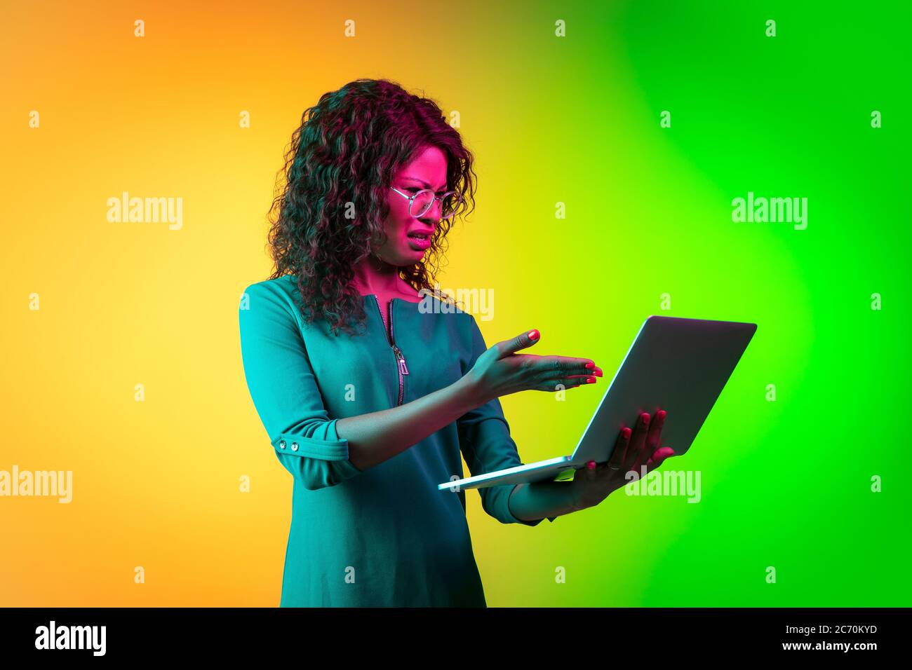 Upset young attractive african hi-res stock photography and images - Alamy