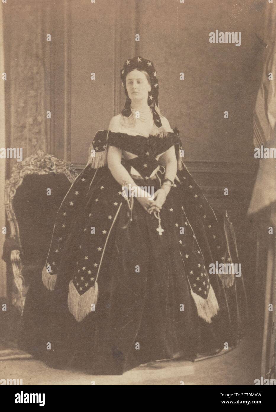La Comtesse de Castiglione en Reine de la Nuit, 1863-67. Stock Photo