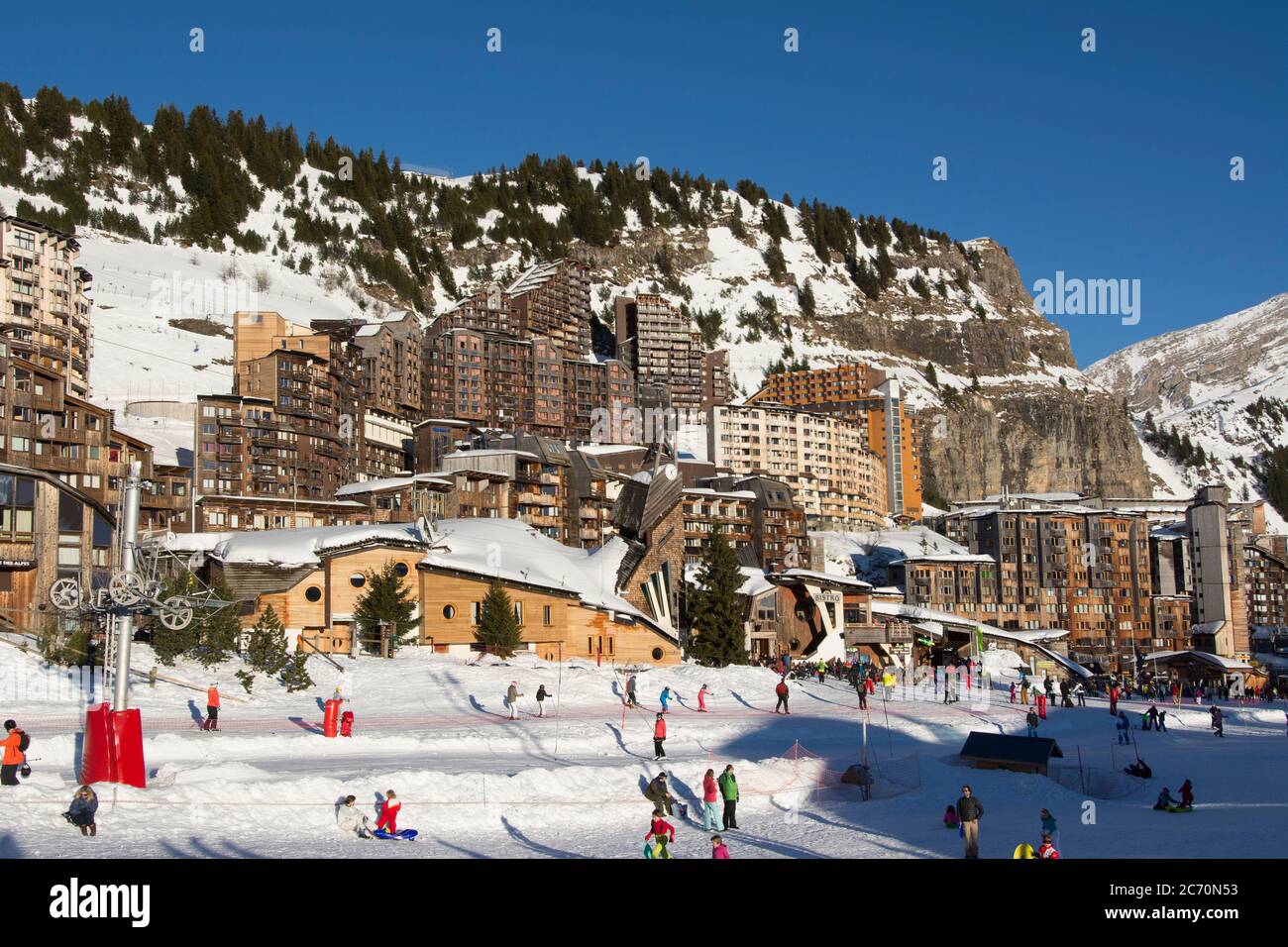 Avoriaz ski resort Haute Savoie Auvergne Rhone Alpes France