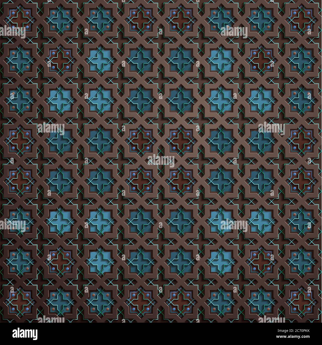 Symmetrical abstract vector background in arabian style made of emboss ...