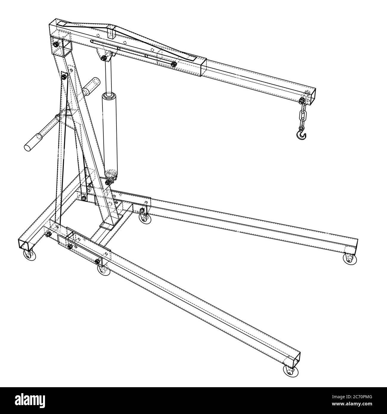 Engine hoist outline. 3D illustration Stock Photo Alamy