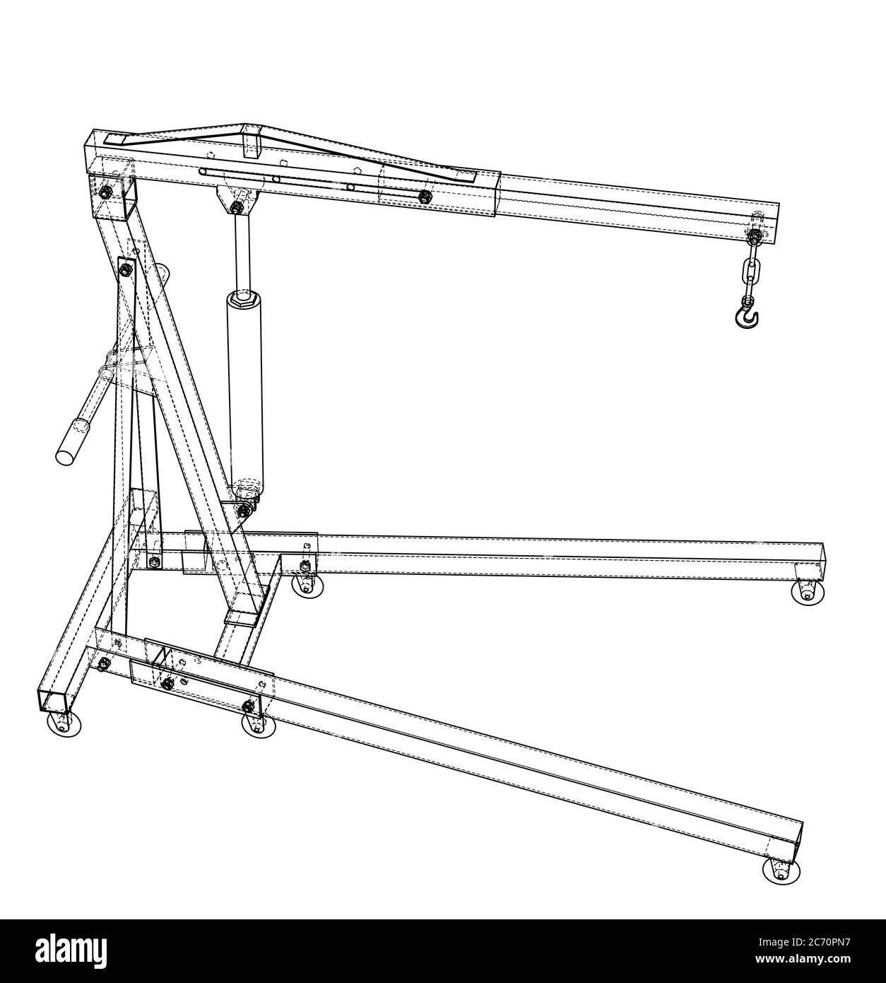 Engine hoist outline. 3D illustration Stock Photo Alamy
