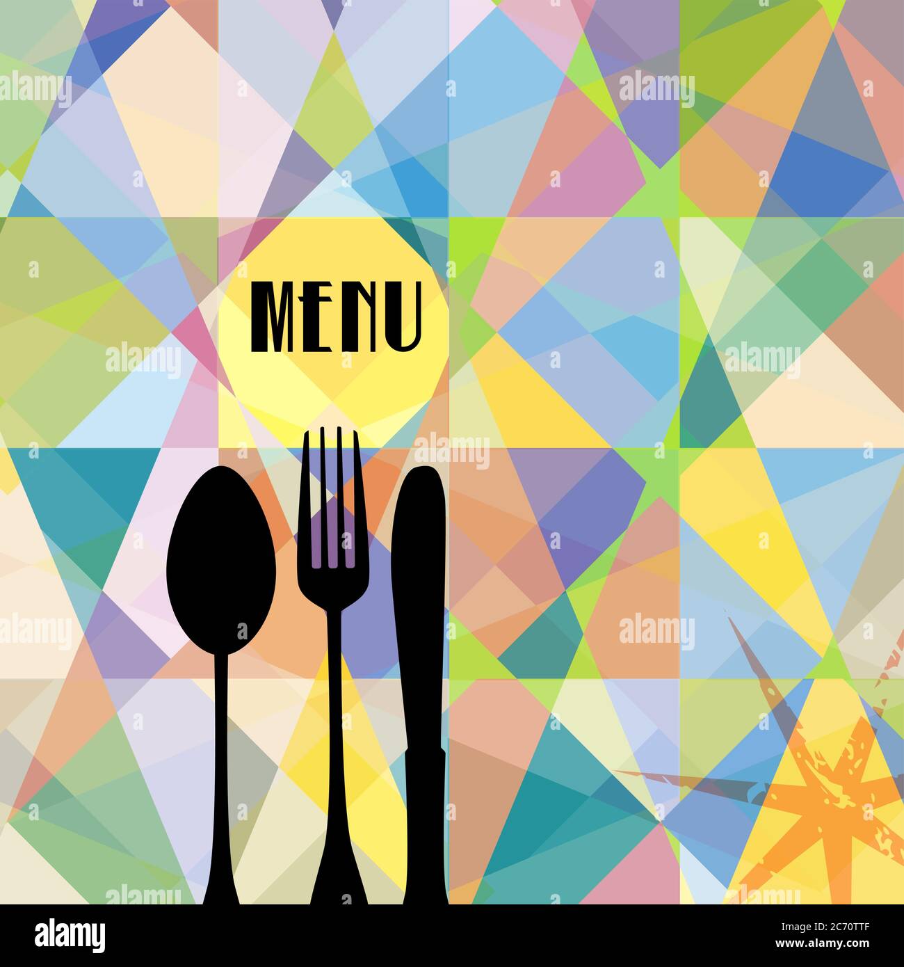 menu design for restaurant,vector, free copy space Stock Vector Image ...