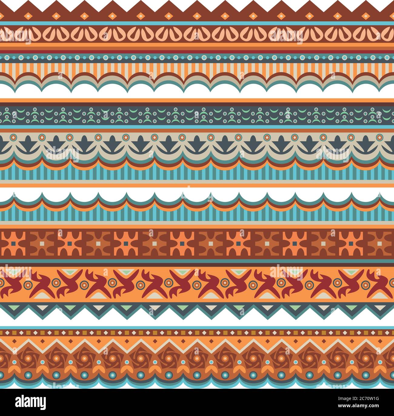 Abstract ethnic stripes. Ornamental borders set Stock Vector Image ...