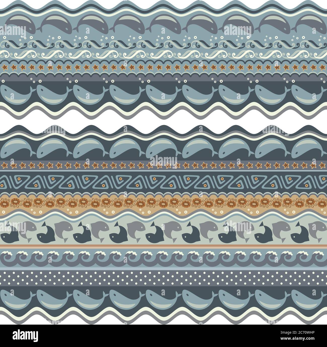 Abstract ethnic stripes. Ornamental borders set Stock Vector Image ...