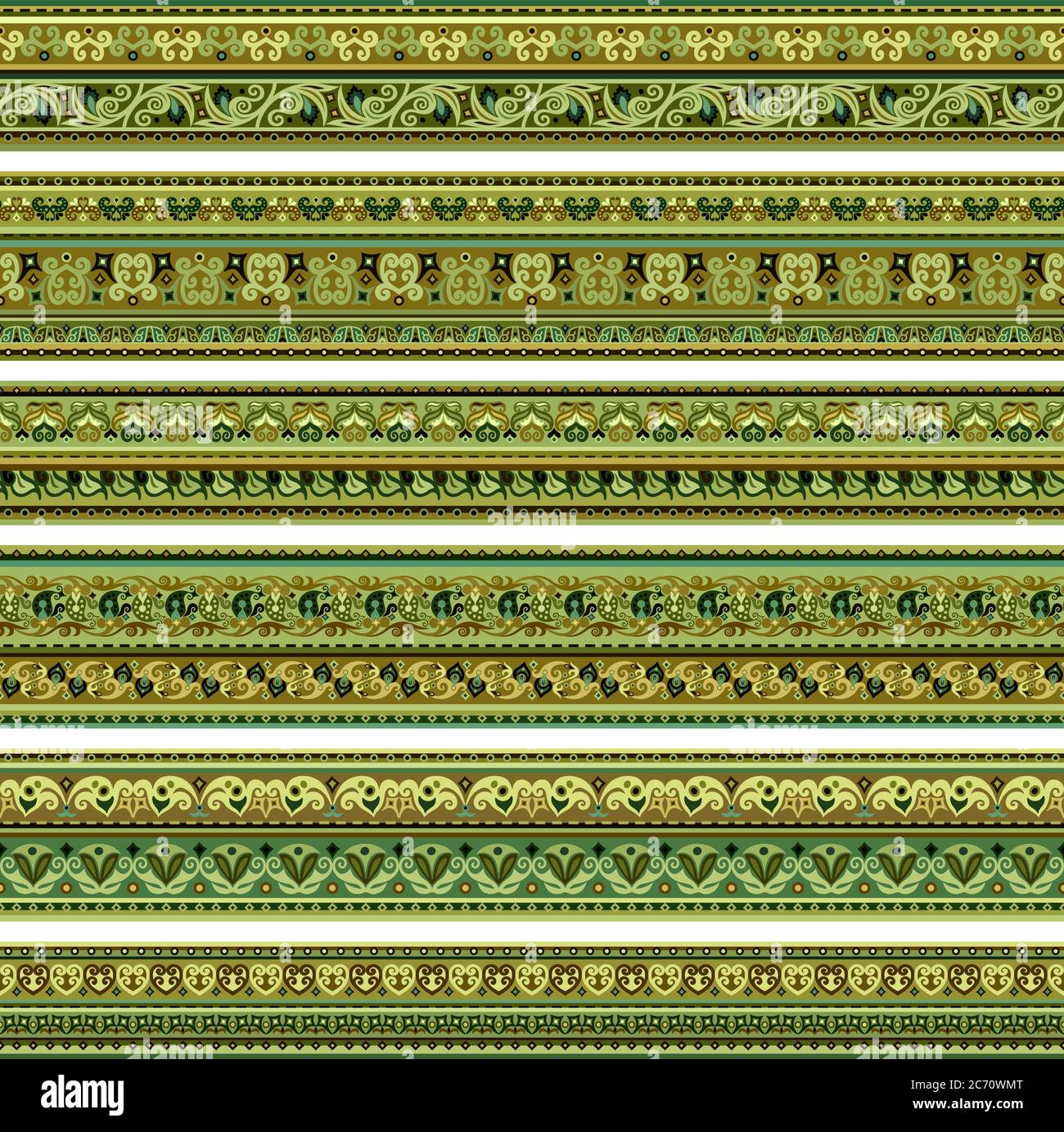 Abstract ethnic stripes. Ornamental borders set Stock Vector Image ...