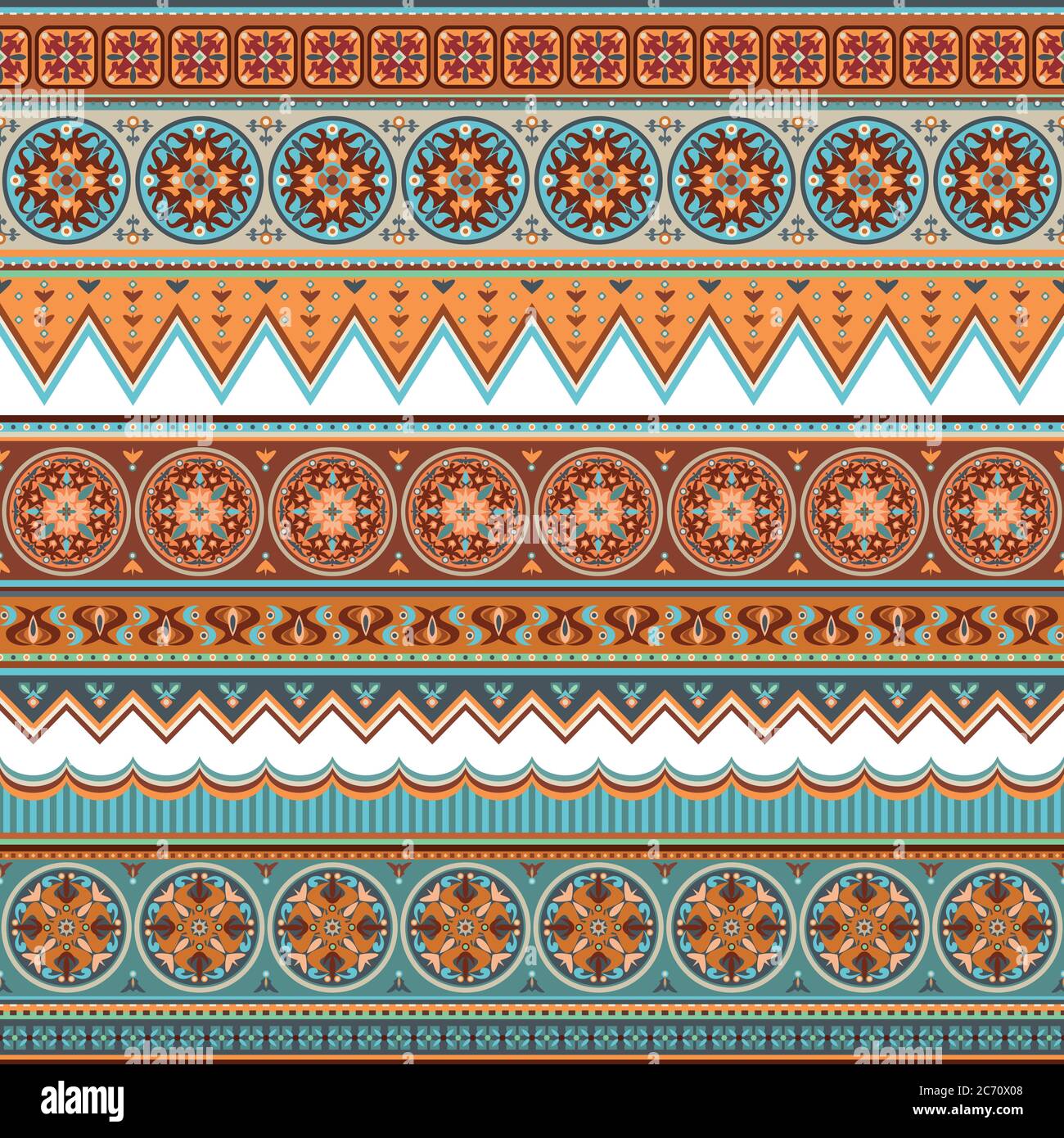 Abstract ethnic stripes. Ornamental borders set Stock Vector Image ...
