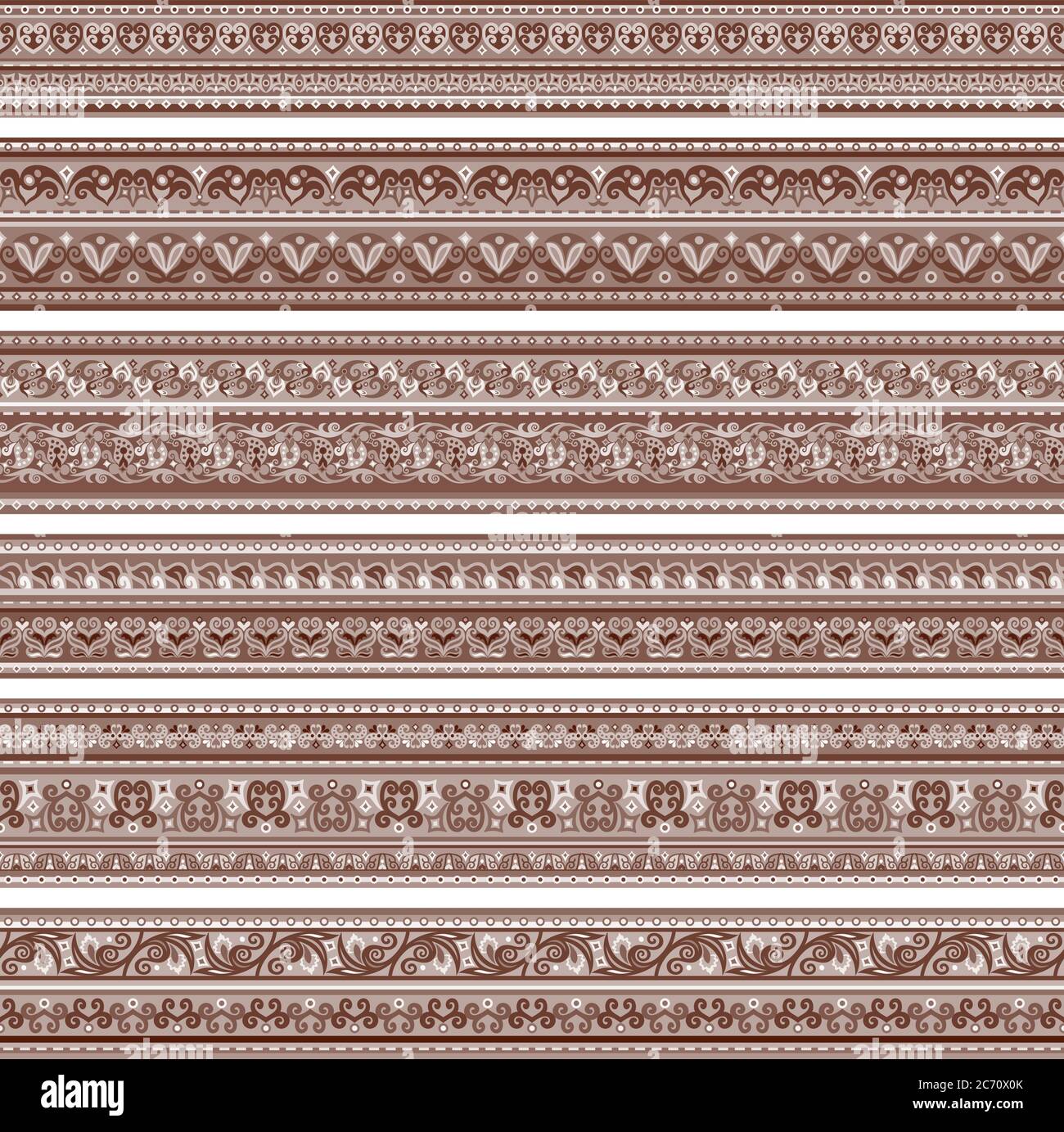 Abstract ethnic stripes. Ornamental borders set Stock Vector Image ...