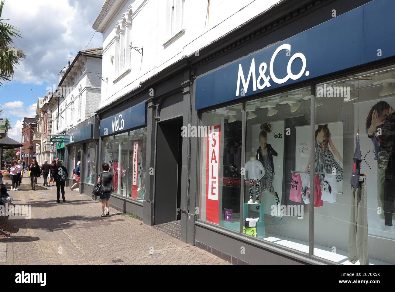 M&Co, High Street, Christchurch, Dorset Stock Photo