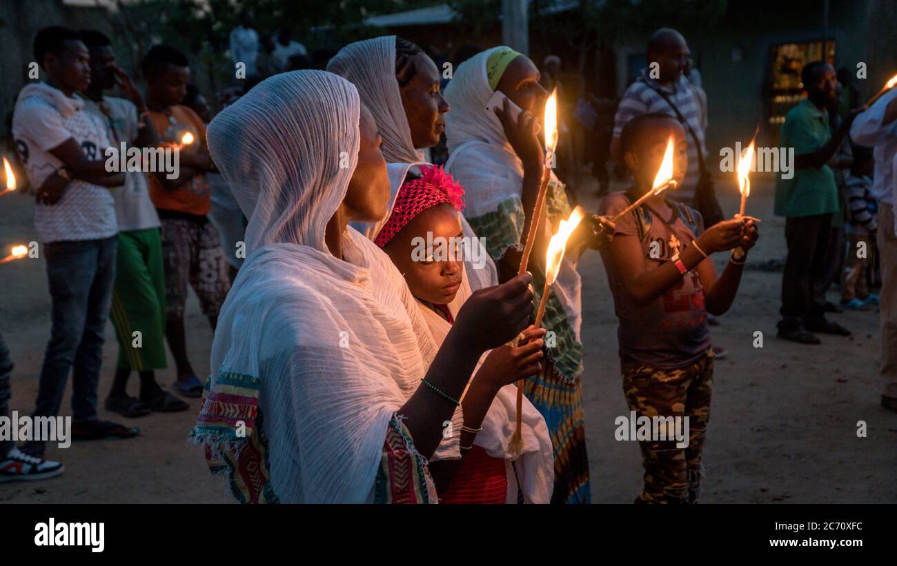 Turmi, Ethiopia - September 2017: Unidentified Ethiopian people