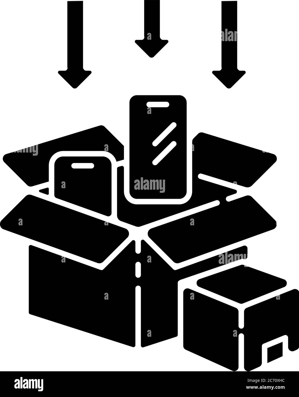 Packaging Black Glyph Icon Post Manufacturing Production Packing Process Silhouette Symbol On White Space Delivery Preparation Parcel Packing Sma Stock Vector Image Art Alamy