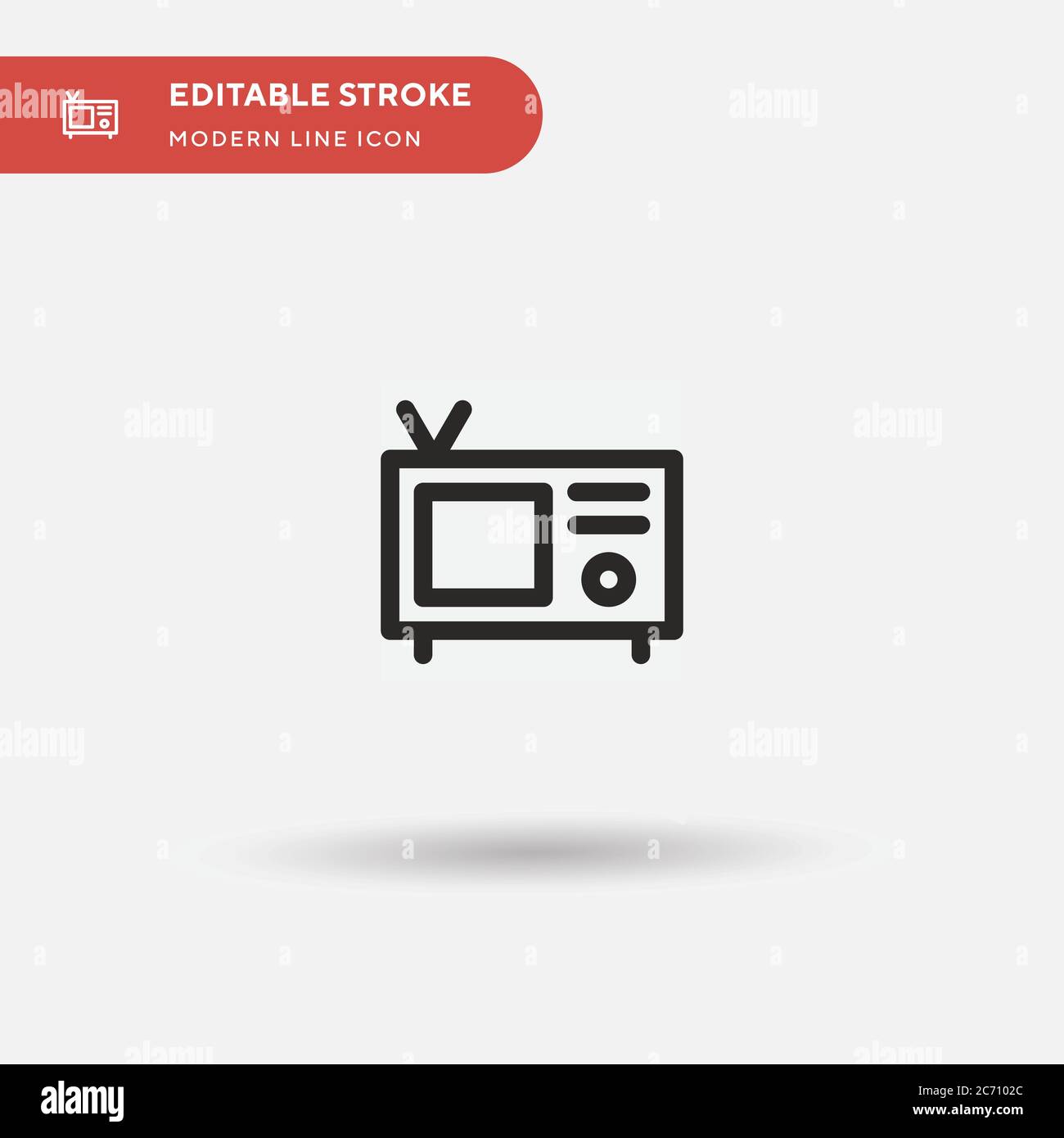 Tv Screen Simple vector icon. Illustration symbol design template for ...