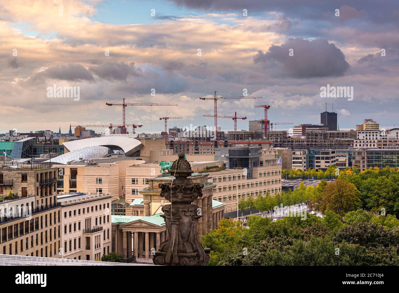 Berlin, Germany cityscape at dusk Stock Photo