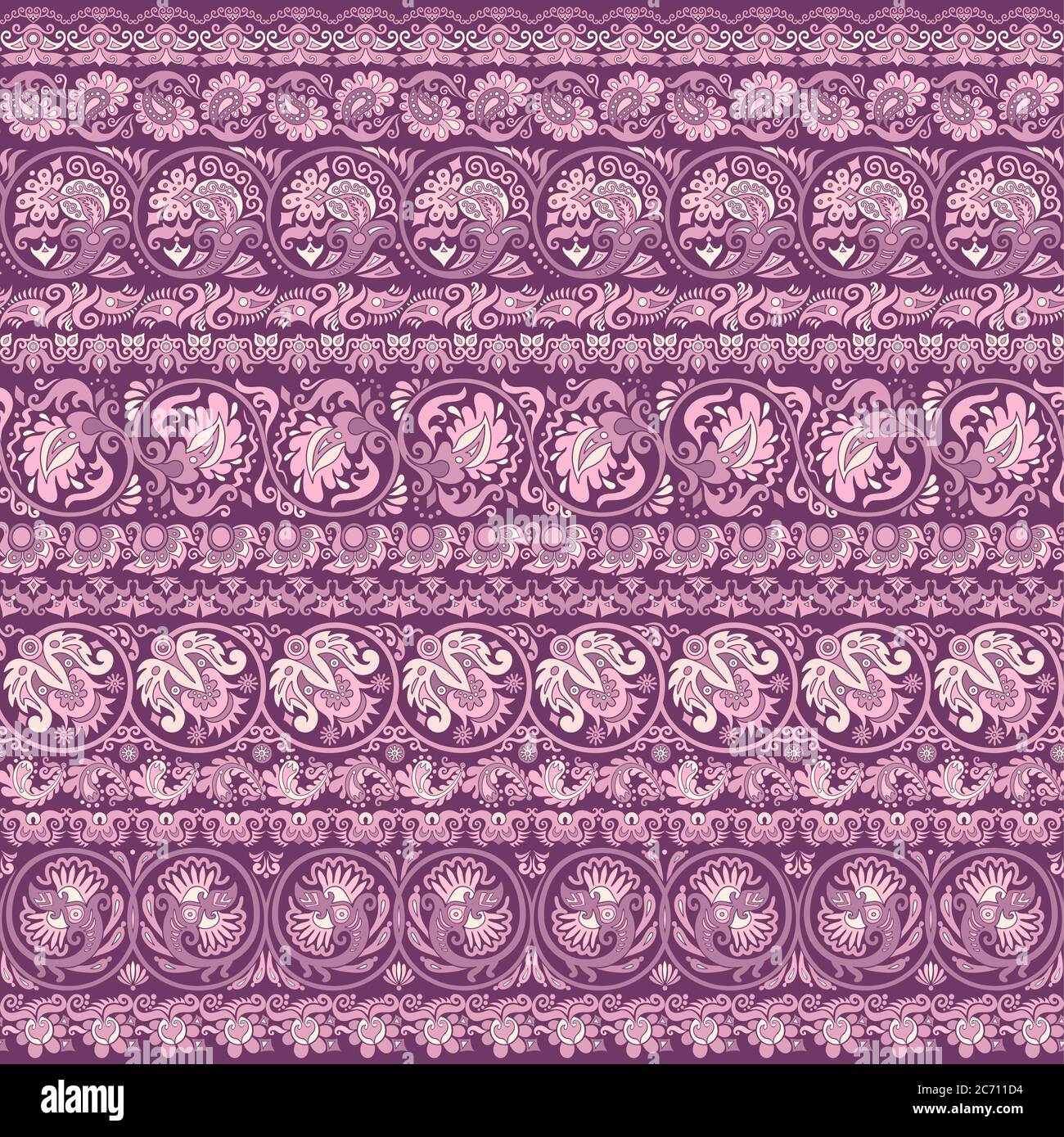 Abstract ethnic floral pattern, vector background Stock Vector Image ...
