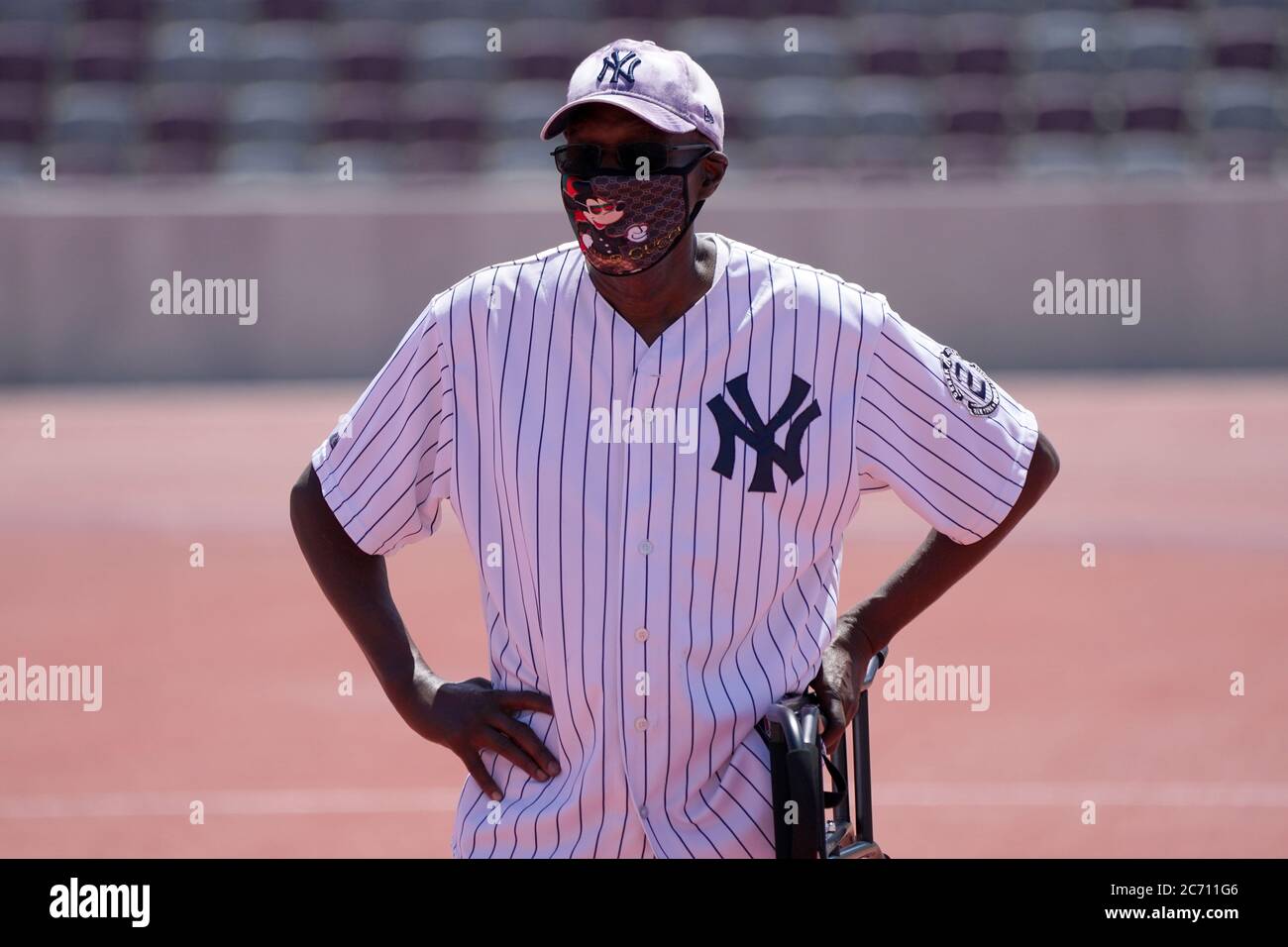 Bobby Kersee during the Zurich Weltklasse Inspiration Games, Thursday, July 9, 2020, in Walnut, Calif. The virtual competition featured 30 athletes in Stock Photo